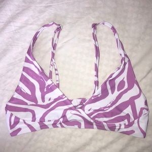 pink zebra print bikini set